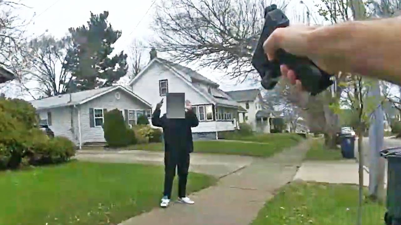 Bodycam footage shows Akron police shooting of teen holding fake gun