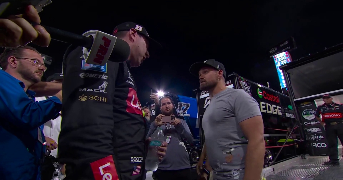 Watch: Ricky Stenhouse Jr. punches Kyle Busch after he "runs his mouth" at NASCAR